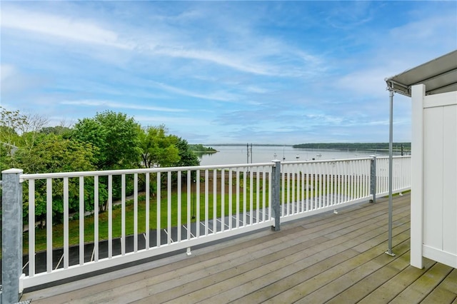4430 Post Rd Unit 68E, Warwick, RI 02818 - wooden terrace with a water view