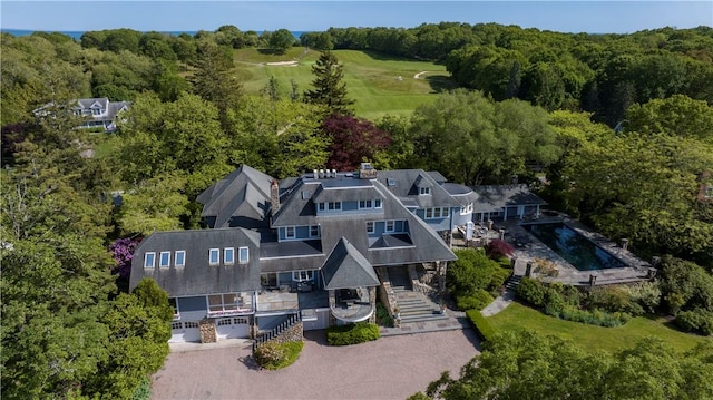 121 Avondale Rd, Westerly, RI 02891 - view from above of property with a heavily wooded area