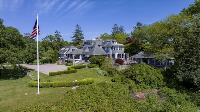 121 Avondale Rd, Westerly, RI 02891 - rear view of house with a yard and stairs