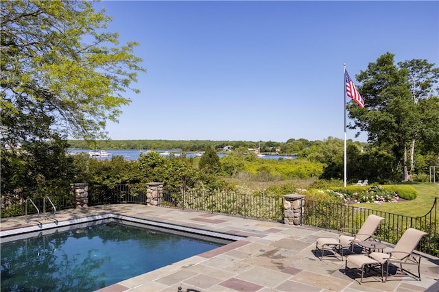 121 Avondale Rd, Westerly, RI 02891 - view of pool with a patio area and a water view