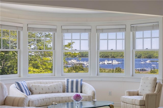 121 Avondale Rd, Westerly, RI 02891 - sunroom / solarium featuring a water view