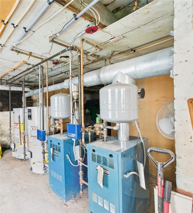 19 Remington St, Warwick, RI 02888 - utility room with water heater and a heating unit