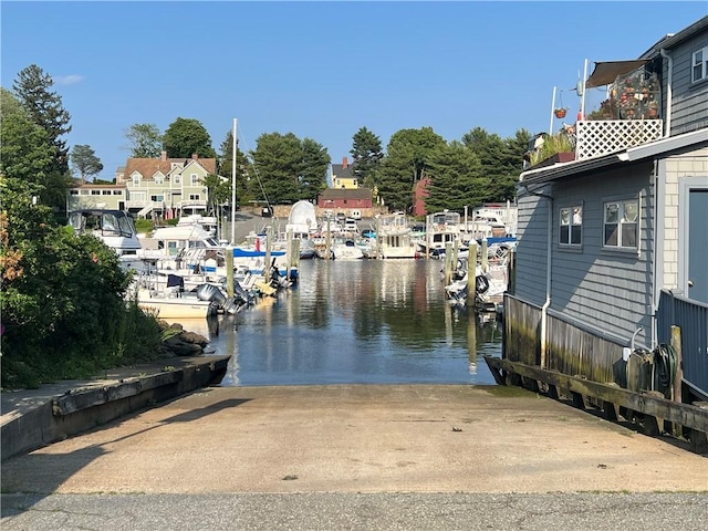 19 Remington St, Warwick, RI 02888 - water view with a boat ramp and a boat dock