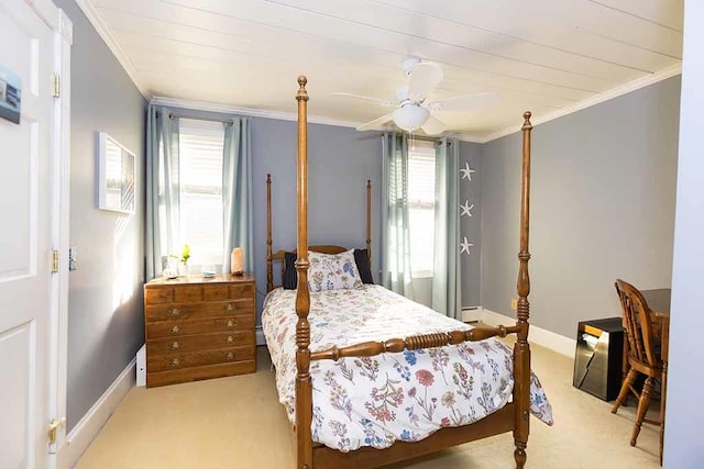 30 Karen Ann Dr, Smithfield, RI 02917 - bedroom featuring light carpet, crown molding, and a ceiling fan