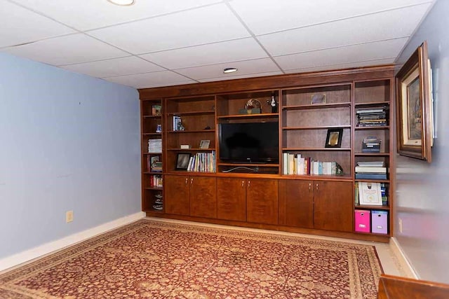30 Karen Ann Dr, Smithfield, RI 02917 - living room with built in features and a drop ceiling