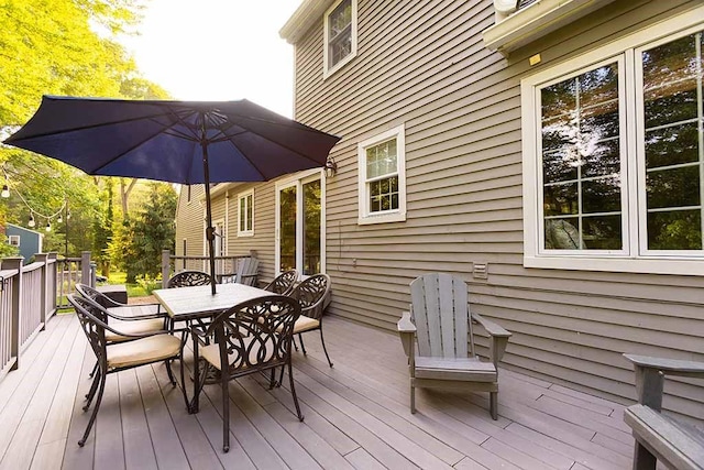 30 Karen Ann Dr, Smithfield, RI 02917 - wooden deck featuring outdoor dining area