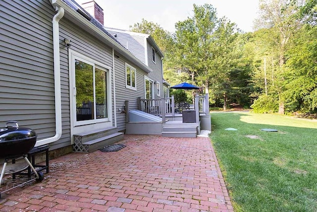 30 Karen Ann Dr, Smithfield, RI 02917 - view of patio featuring a wooden deck and area for grilling