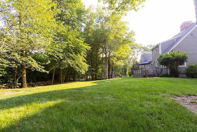 30 Karen Ann Dr, Smithfield, RI 02917 - view of grassy yard featuring a deck