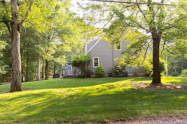 30 Karen Ann Dr, Smithfield, RI 02917 - view of green lawn with a deck