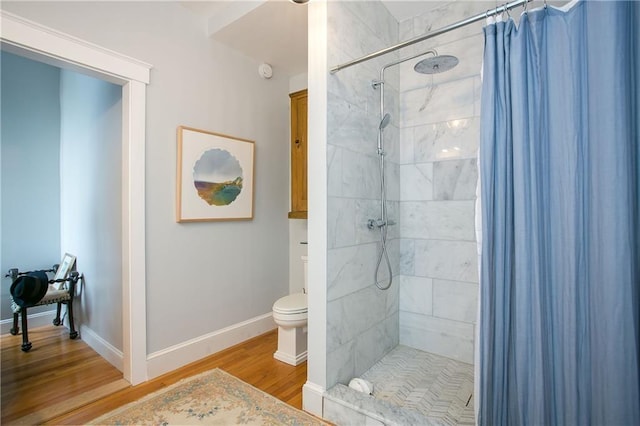 12 Poplar St, Newport, RI 02840 - bathroom with wood finished floors and a tile shower