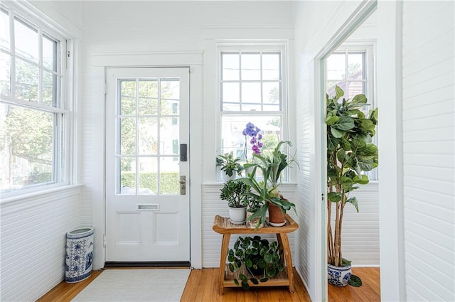 12 Poplar St, Newport, RI 02840 - entryway with healthy amount of natural light and wood finished floors