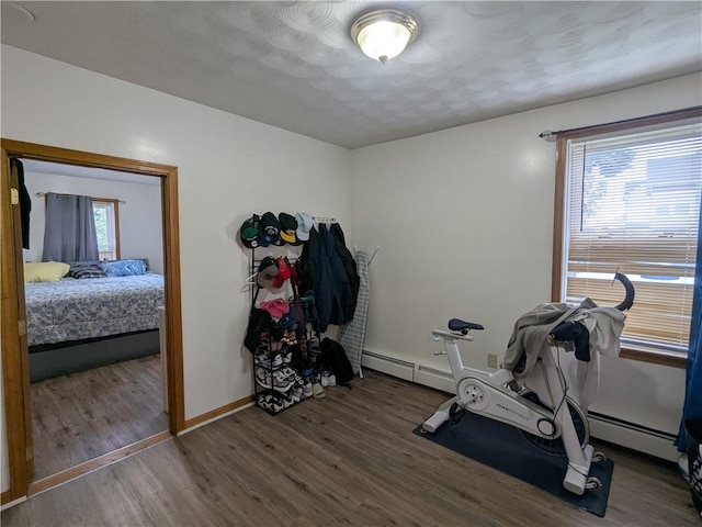 60 Sherman St, Pawtucket, RI 02860 - exercise area featuring wood finished floors and baseboards