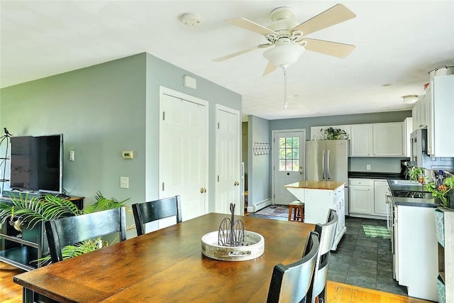 827 Anthony Rd, Portsmouth, RI 02871 - dining space with ceiling fan