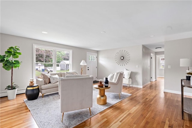 60 Webb Ave, Warwick, RI 02889 - living room with light wood-style flooring and recessed lighting