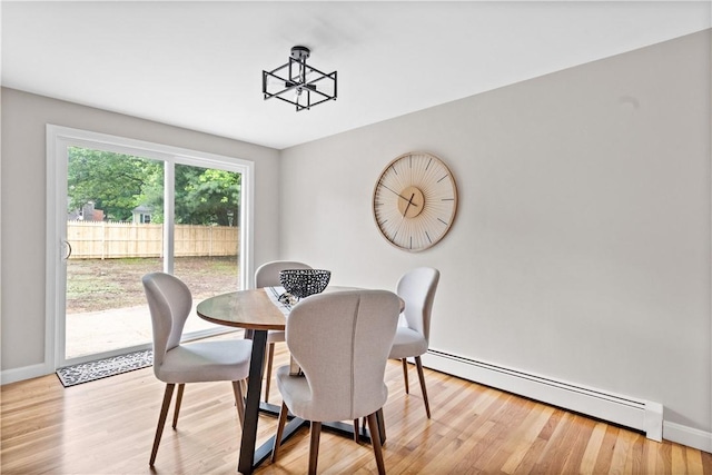 60 Webb Ave, Warwick, RI 02889 - dining room featuring a baseboard radiator and light wood-type flooring