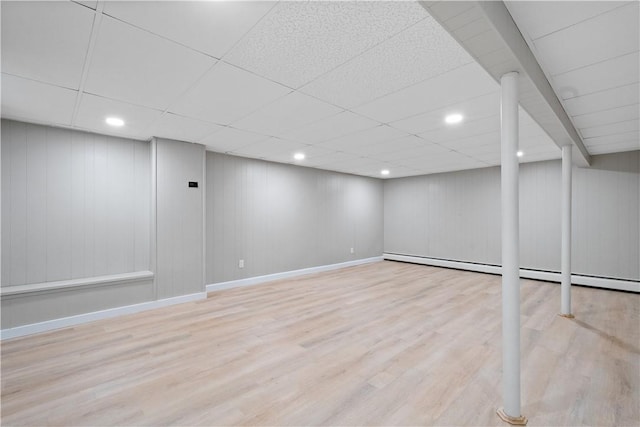 60 Webb Ave, Warwick, RI 02889 - finished below grade area with wood finished floors, recessed lighting, and a drop ceiling