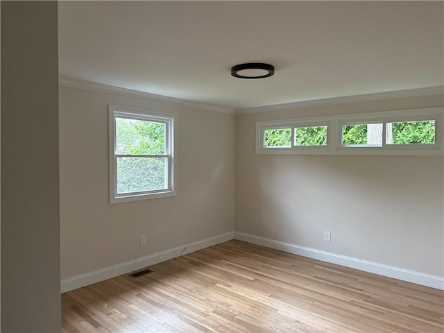 199 First Ave, East Greenwich, RI 02818 - spare room featuring ornamental molding and light wood finished floors