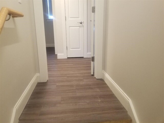 28 Portland St, Providence, RI 02907 - hall featuring dark wood-type flooring and baseboards