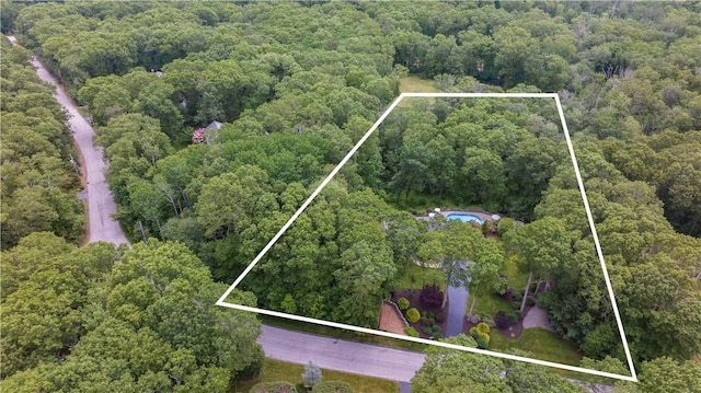 31 Wickaboxet Dr, West Greenwich, RI 02817 - aerial view of property's location with property parcel outlined