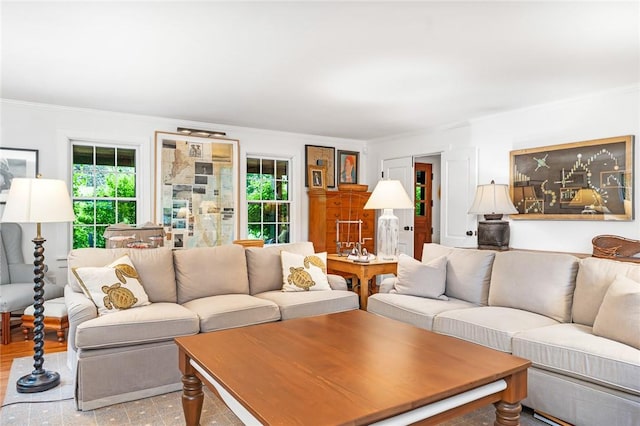 1049 Matunuck Schoolhouse Rd, South Kingstown, RI 02879 - living area featuring plenty of natural light and crown molding