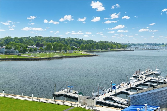 31 Coddington Unit 24, Newport, RI 02840 - water view featuring a boat dock