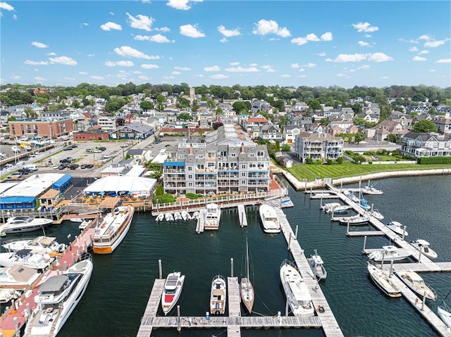 31 Coddington Unit 24, Newport, RI 02840 - drone / aerial view of a nearby body of water and a marina