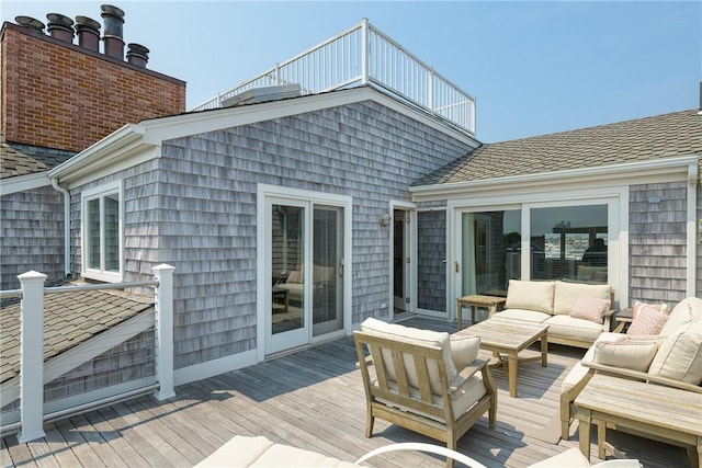 31 Coddington Unit 24, Newport, RI 02840 - wooden terrace with an outdoor hangout area
