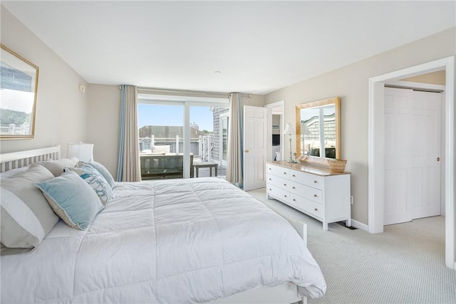 31 Coddington Unit 24, Newport, RI 02840 - bedroom with light colored carpet and access to exterior