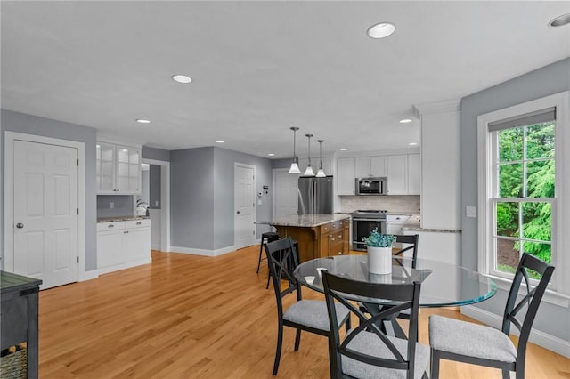 6 Jasons Grant Dr, Cumberland, RI 02864 - dining area with recessed lighting and light wood-type flooring