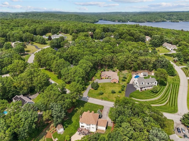 6 Jasons Grant Dr, Cumberland, RI 02864 - drone / aerial view of a heavily wooded area and a nearby body of water