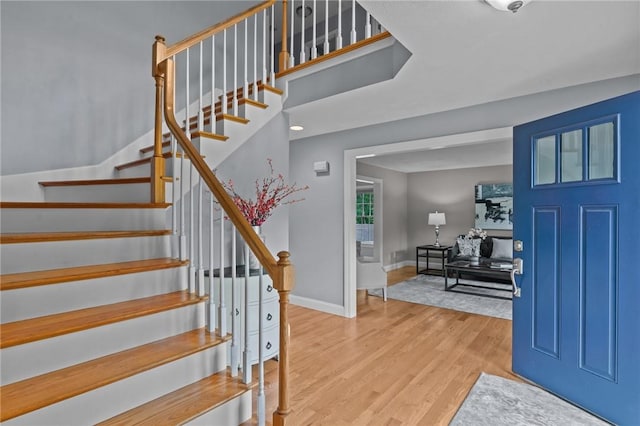 6 Jasons Grant Dr, Cumberland, RI 02864 - entryway with stairs and wood finished floors