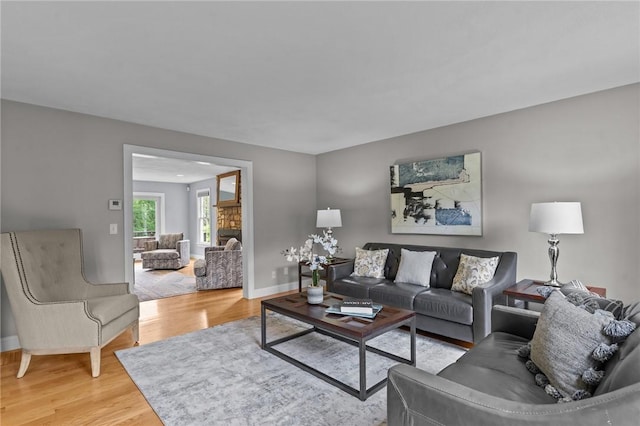 6 Jasons Grant Dr, Cumberland, RI 02864 - living area featuring light wood finished floors and baseboards