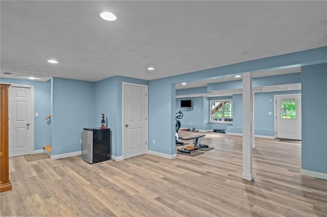 6 Jasons Grant Dr, Cumberland, RI 02864 - below grade area featuring light wood-style floors and recessed lighting