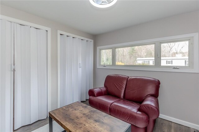 56 Park Ln, Coventry, RI 02816 - sitting room featuring wood finished floors and baseboards