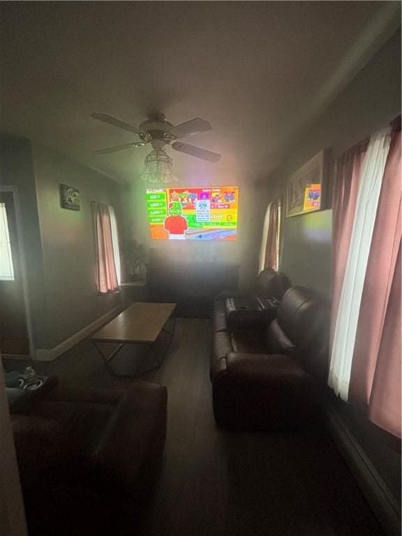 34 Lewis St, Central Falls, RI 02863 - living area with ceiling fan