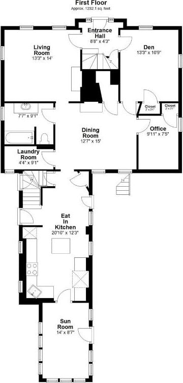 34 Pleasant St, North Kingstown, RI 02852 - view of room layout