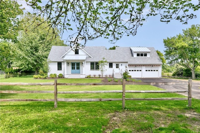 420 Long Hwy, Little Compton, RI 02837 - view of front of property featuring asphalt driveway, a garage, and entry steps