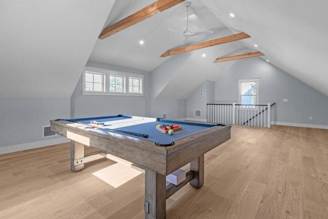 420 Long Hwy, Little Compton, RI 02837 - playroom featuring light wood-type flooring, a ceiling fan, plenty of natural light, and recessed lighting