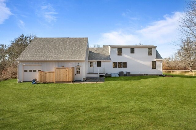 420 Long Hwy, Little Compton, RI 02837 - back of property featuring an attached garage and roof with shingles