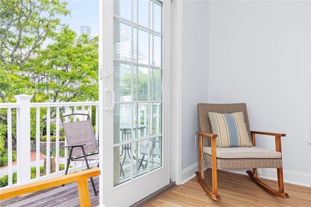 20 Narragansett Ave Unit 404, Narragansett, RI 02882 - doorway featuring wood finished floors and healthy amount of natural light