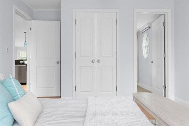 20 Narragansett Ave Unit 404, Narragansett, RI 02882 - bedroom with a closet and ornamental molding