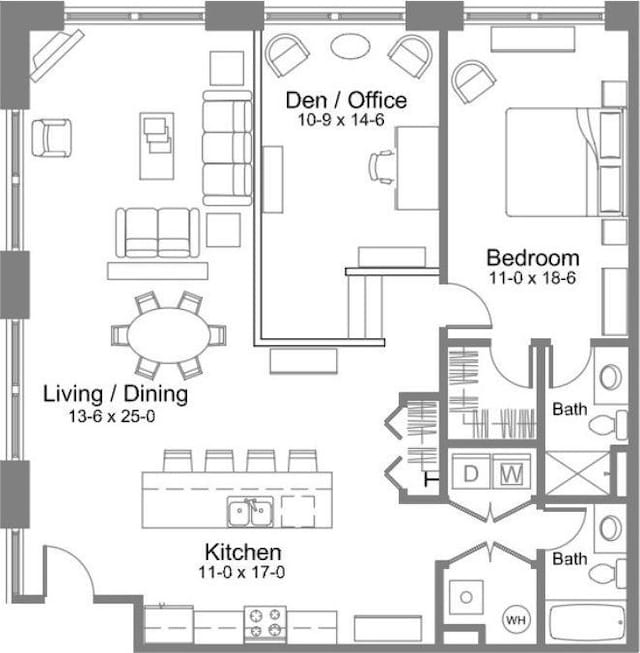 685 Social St Unit 114, Woonsocket, RI 02895 - view of floor plan / room layout