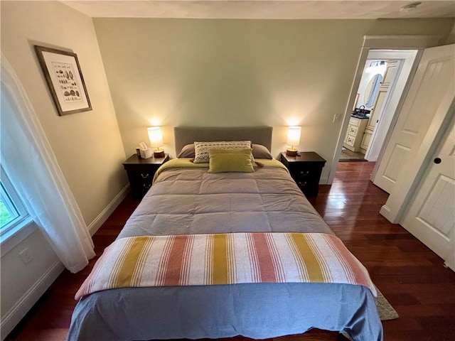 10 Lakeside Dr, Charlestown, RI 02813 - bedroom featuring dark wood-style flooring and baseboards