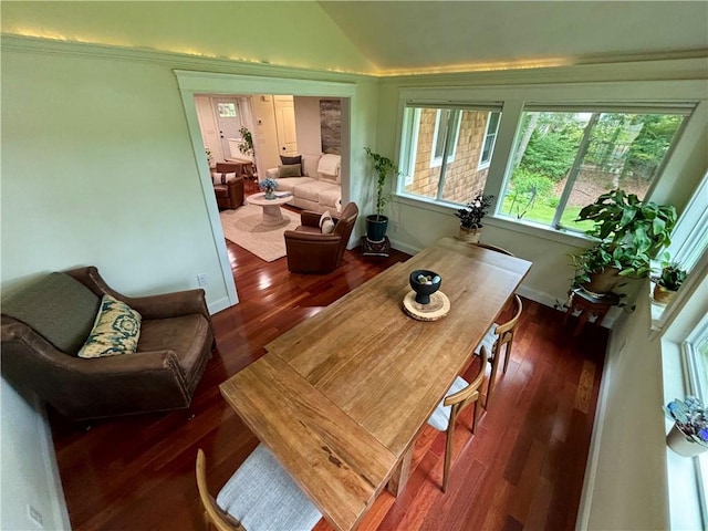 10 Lakeside Dr, Charlestown, RI 02813 - living area with lofted ceiling and wood finished floors
