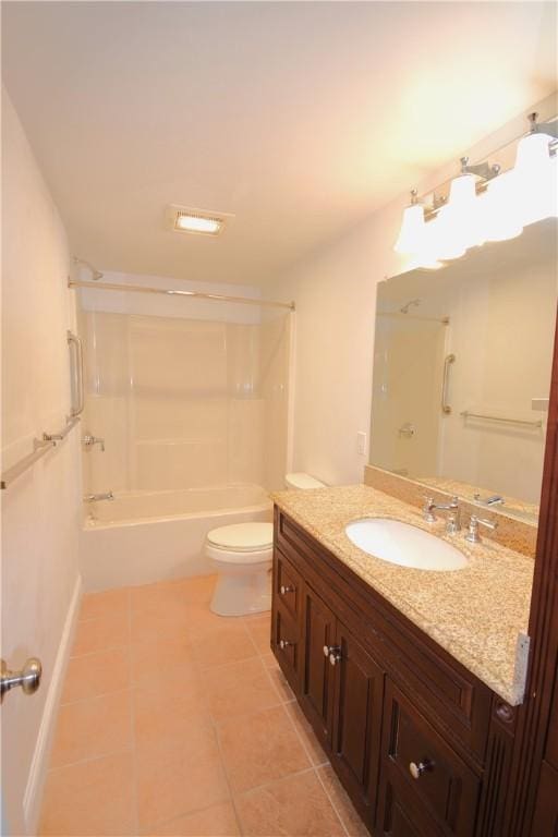 92 Trout Dr, Middletown, RI 02842 - bathroom featuring tile patterned flooring, vanity, and shower / bath combination