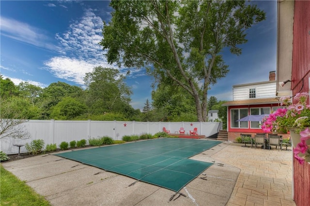 426 Buxton St, North Smithfield, RI 02896 - view of swimming pool with a patio and a fenced backyard