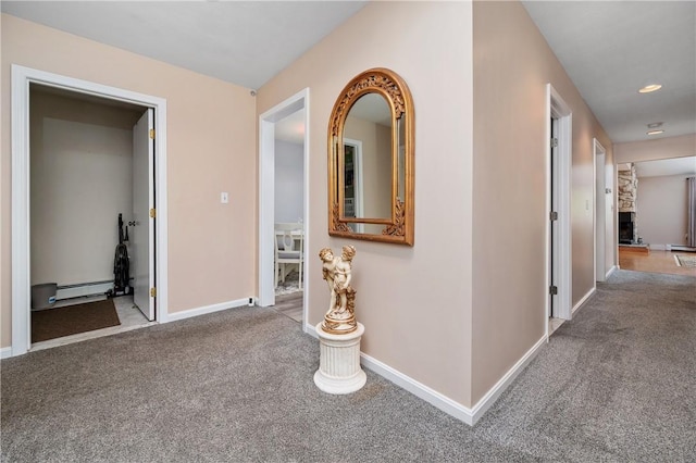 2970 Mendon Rd Unit 154, Cumberland, RI 02864 - hall with carpet flooring and a baseboard radiator