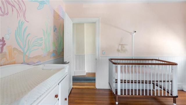 280 Woodbine St, Cranston, RI 02910 - bedroom featuring a wainscoted wall and wood finished floors