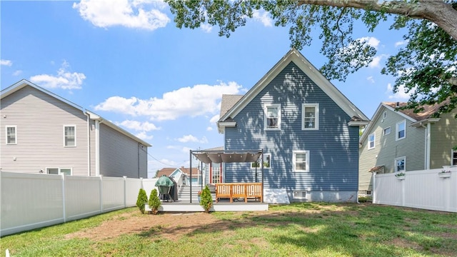 280 Woodbine St, Cranston, RI 02910 - back of house featuring a fenced backyard and a deck