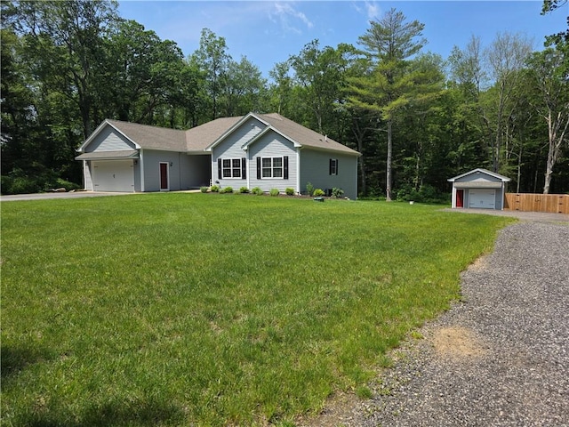 475 Danielson Pike, Scituate, RI 02857 - single story home with driveway and a detached garage